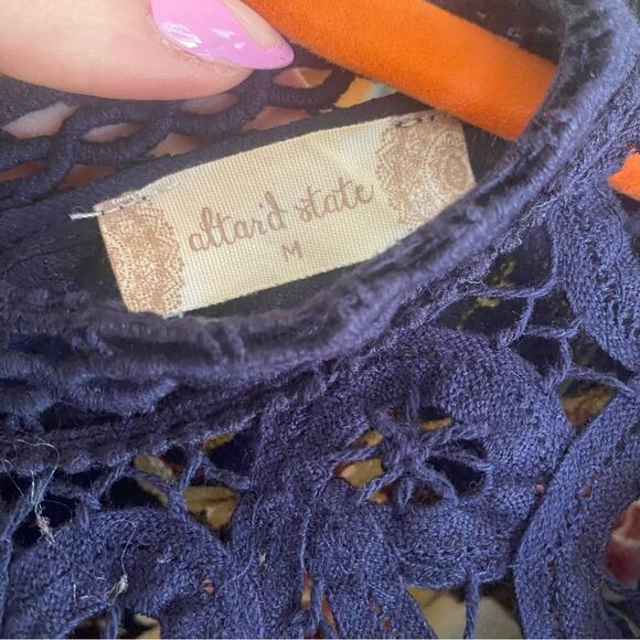 Altar’d State blue fora print sleeveless dress - Picture 4 of 7